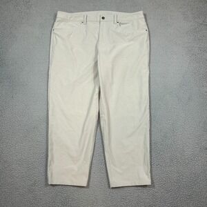 Lululemon ABC Mens White Trouser Classic Fit Pants Warpstreme LM5AO5S Size 38X28